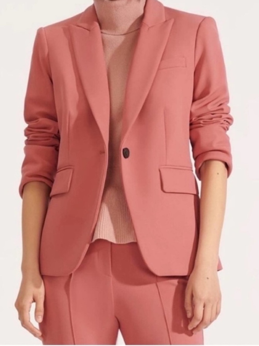 Veronica Beard Women's Mauve Single-Button Blazer Jacket